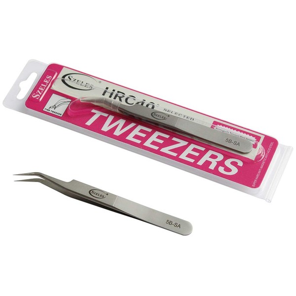 Szeles Vetus Volume Tweezers Stainless Steel Ultra Rigidity Curved Curved Pro Beauty Eyelash Extension Tool （5B-SA）