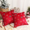 Leinuosen 2 Pcs Christmas Bow Pillow Covers 18 x 18