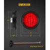 Partsam 12Pcs 4 Inch Round Led Trailer Tail Lights Kit