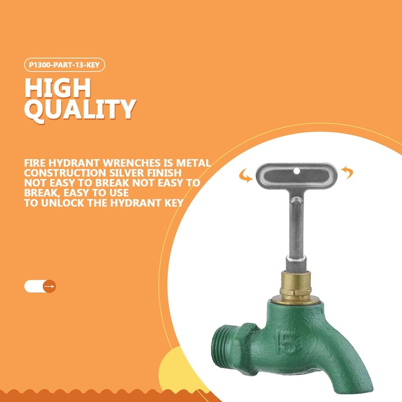 Honkador P1300-PART-13-KEY Fire Hydrant Water Spigot Key, Water Key for