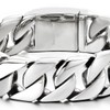 COOLSTEELANDBEYOND Large Masculine Style Stainless Steel Curb Chain Men's Bracelet,