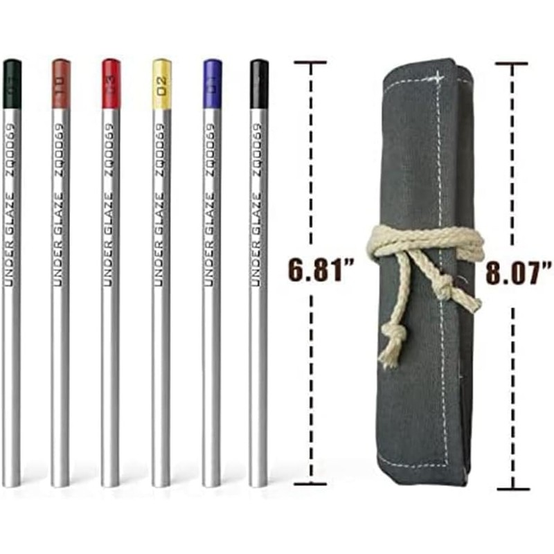 Liseng 6 Pieces Underglaze Pens, Underglaze Pens for Ceramics, Underglaze