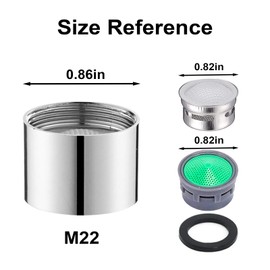 Female Faucet Aerator Kitchen Sink Aerator Faucet Filter with Chrome Brass Shell 55/64 inch Female Thread Water Saving Faucet Aerator with Gasket for Kitchen and Bathroom(4Pcs)