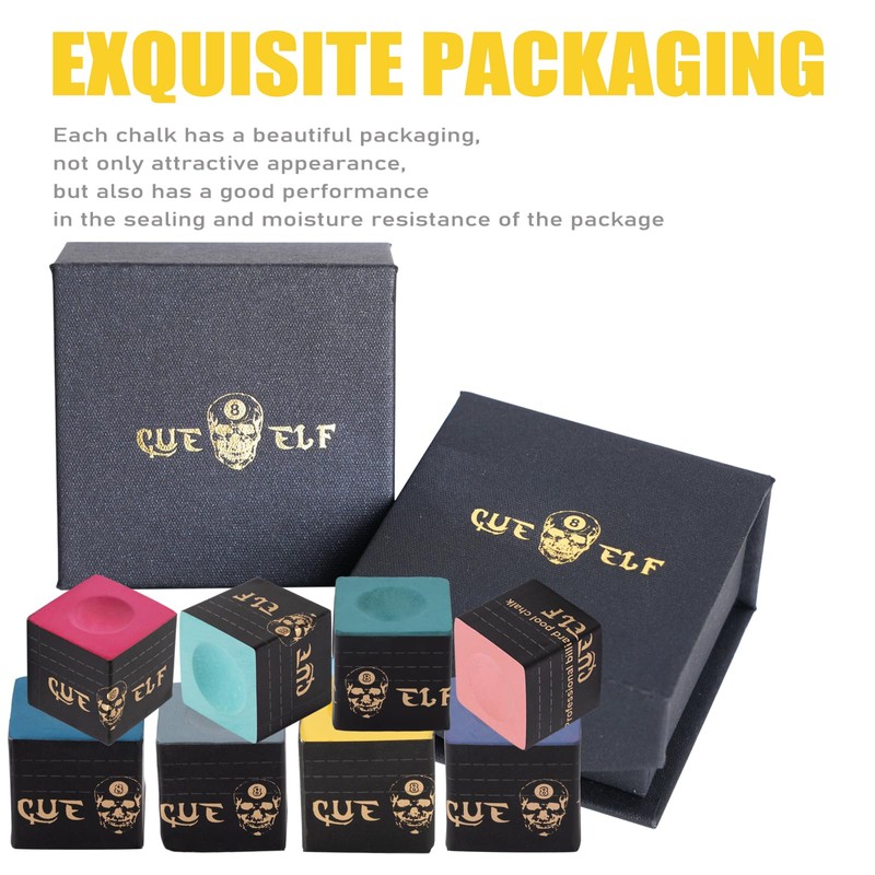 CUEELF Cube Pool Cue Chalk Technology Billiard Pool Stick Chalk
