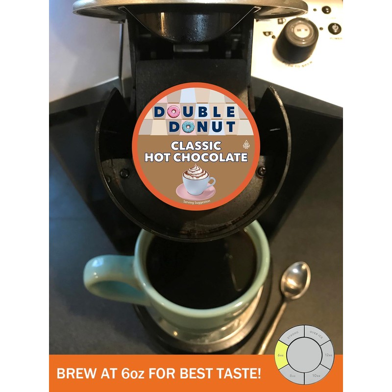 Double Donut Coffee Hot Chocolate Pods for Keurig K Cups