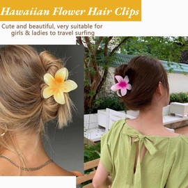 Pack of 6 Flower Hair Clips, Flower Hair Clips, Cute Flower Shape, Non-Slip Acrylic Hair Clips, Flower Hair Clips, Women's Elegant Hair Accessories for Women and Girls