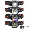 Headlamp Rechargeable 4Pack, 3000 Lumen Ultra-Light Bright Headlamp Flashlight, Clip-on