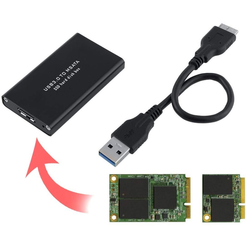 Kalea-INFORMATIQUE mSATA to USB3 Enclosure for 30mm or 50mm mSATA