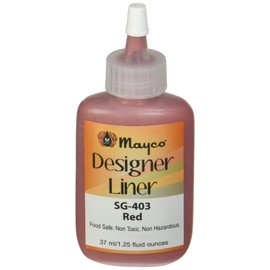Mayco SG4031 Designer Liner, 1.25 oz. Size, Red