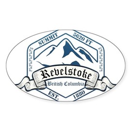 CafePress Revelstoke Ski Resort British Columbia Sticker Oval Car Bumper Sticker
