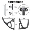 LOIUO Gun Rack Storage Wall Mount Rifles Shotgun Hooks Horizontal