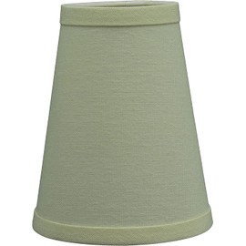 Aspen Creative 32667-2B, Empire Clip-On Chandelier Lamp Shade, Off White, 3" Top x 4" Bottom x 4" Slant Height, Set of 2