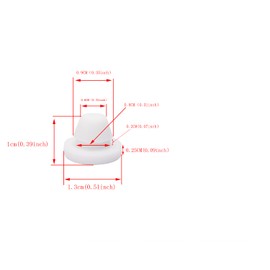 ONLYKXY 5 Pcs Silicone Round Snap in Type Locking Furniture Hole Plugs Button Protective Cover Cap Head Color: White(8MM/0.31inch)