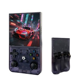P50 PRO Consolas de Videojuegos– Consola Portátil con 26 Simuladores, 45,064 Juegos Retro, IPS 4 Pulgadas 720x720, 256GB RK3326 Mali-G31, 3500 mAh, Mini Video Consola Retro para Gamers (Morado)