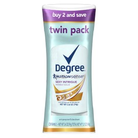 Degree Advanced Antiperspirant Deodorant 72-Hour Sweat & Odor Protection Sexy Intrigue Antiperspirant Deodorant For Women with MotionSense Technology 2.6 oz, Twin Pack