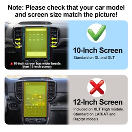CDEFG Tempered Glass for 2024 2025 Ford Ranger Screen Protector, 10 Inch Touchscreen, for Ranger (XL/XLT) Accessories