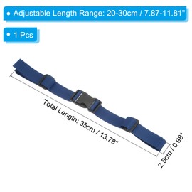 PATIKIL Backpack Belt Strap, Polyester Webbing Adjustable Replacement Waist Strap with Quick-Release Buckle for Bag Outdoor Hiking Cycling, Dark Blue