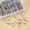 SZSLMY Pack of 115 Screw Hooks, Stainless Steel Ceiling Hooks,
