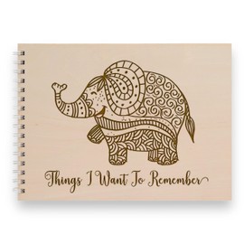 Wooden Engraved Scrapbook | Things I Want To Remember | Memory Photo Book (A5)