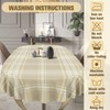 uwdfnwuif Plaid Oval Tablecloth Farmhouse 60"x84" Waterproof Table Cloth Washable