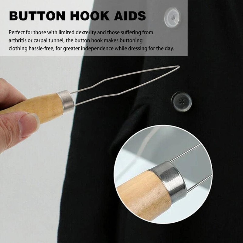 Shirts Button Hook Helper Clothes Shirts Pull Hand Puller Button