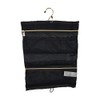 Adrienne Vittadini Travel Hanging Cosmetic Pouch Case, Black/Grey