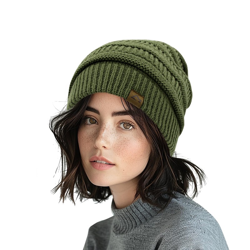 ACCEHUT ZBYMM14LGN - Gorro de lana (verde militar), Verde militar,
