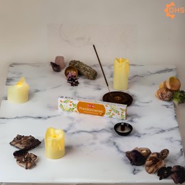 HEM Frankincense Premium Incense Sticks, Full Pack of 12, Each 15 gms with DHS incense stick holder for Yoga, Meditation, Healing, Spirituality, Aromatherapy, Incense Spa and Relaxation…