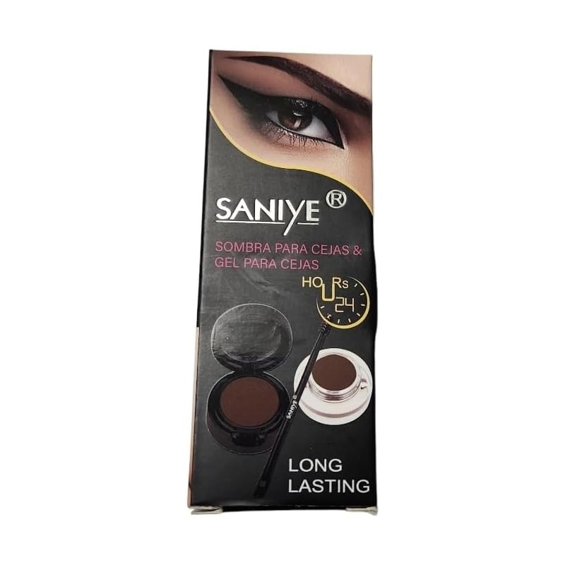 SANIYE Sombra y Gel Pomada Para Cejas Cepillo Incluido Long
