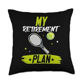 Tennis Player My Retirement Plan 2025 Retired Family Dad Throw Pillow