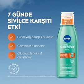 NIVEA Derma Skin Clear - Tónico facial clarificante para piel propensa a imperfecciones, 6.8 fl oz, tónico diario ligero con niacinamida y ácido salic