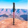 4-stage hiking stick Getherick red length-adjustable multi-purpose stick Folding hiking stick