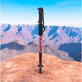 4-stage hiking stick Getherick red length-adjustable multi-purpose stick Folding hiking stick