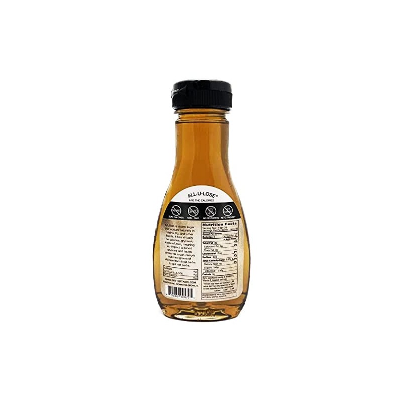 BetterTaste Maple Natural Flavored Allulose Syrup, 11.75-Ounce (Pack of 1),