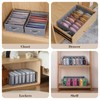 Zilink Upgraded Underwear Drawer Organizer with Support Board, Clear Drawer,