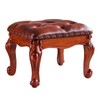 KIVSON Foot Stool Ottoman Foot Rest Microfiber Leather Upholstered Footstool