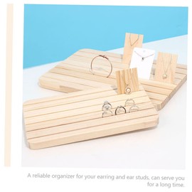 FRCOLOR Wooden Earring Display Stand Jewelry Holder Organizer for Earrings Rings and Bracelets Chic Design for Efficient Storage Boutiques and Retail Shops