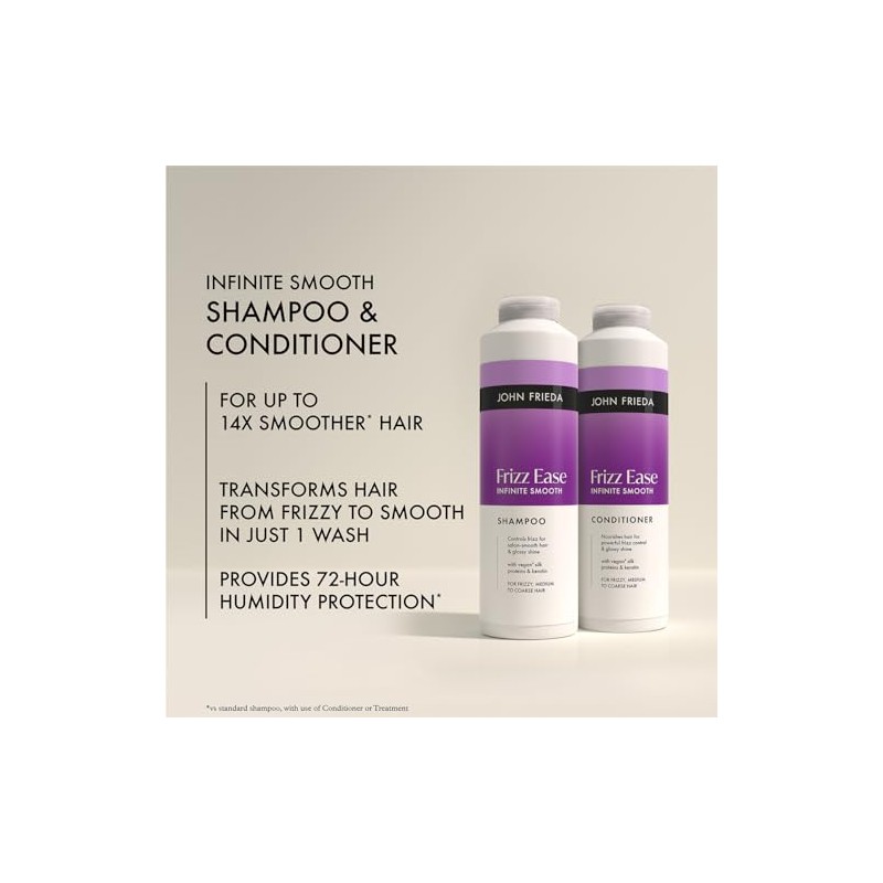 John Frieda Infinite Smooth Shampoo & Conditioner 500ml x2. Anti