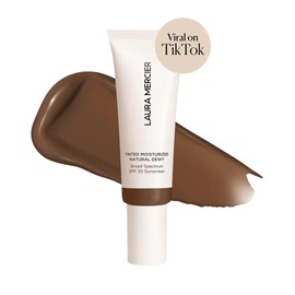Laura Mercier Tinted Moisturizer Natural Dewy with SPF 30: 24HR+ Hydration, Long Lasting, Sheer to Light, Buildable Coverage, Dewy Finish, Improve Skin Tone and Texture, Skin Tint, Umber