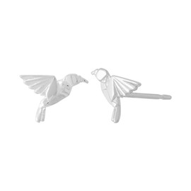 Boma Jewelry Sterling Silver Origami Bird Stud Earrings