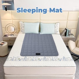 Grounding Mat Cotton EMF Grounding Anti-Slip Mat Grounding Sleep Sheet with 15ft Earth Mat Cloud Bedding Pad for Stress Relief (Grey, 23.6 x 34.2 in) (Grey, Small)