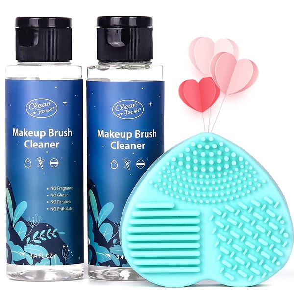 Clean-n-Fresh Makeup Brush Cleaner Set For Brushes, Sponge and Puff