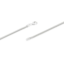 NKlaus Genuine 925 Sterling Silver Snake Chain Silver Chain 2.40 mm Wide, Silver