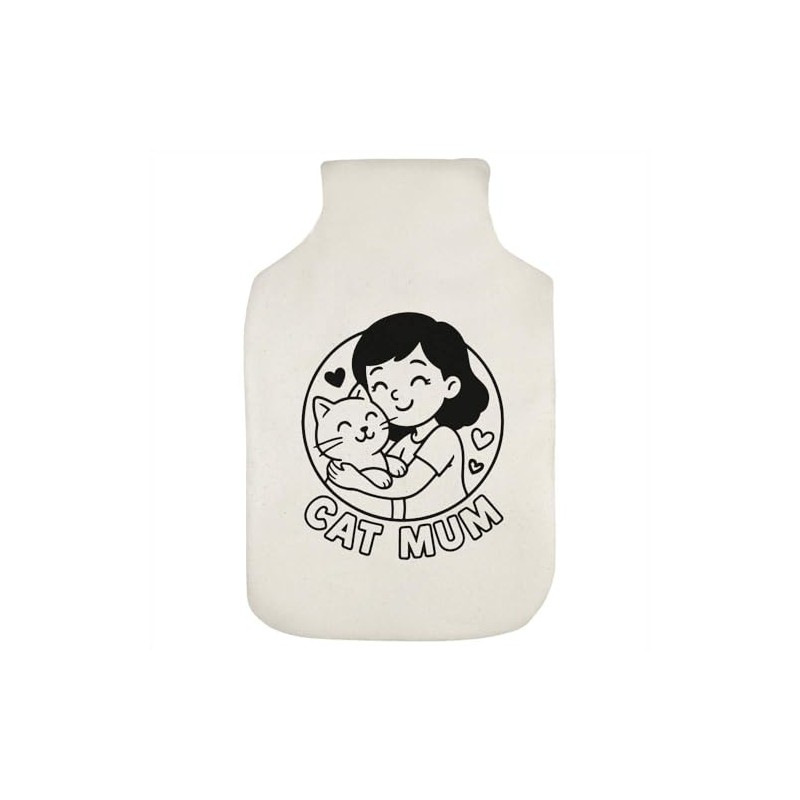 'Cat Mum' Hot Water Bottle Cover (HW00041771)