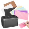 DIYEAH Index Card Box Set Flash Card Organizer Box with