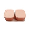 TUPPERWARE Freezer Containers 450ml (2) Pink Flat Ice Crystal Ice