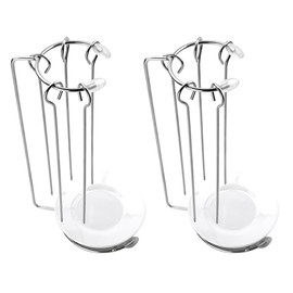 Hemoton 2 Sets Roasting Skewer Holder,Stainless Steel Skewers Holder,Vertical Skewer Barbecue Spike Poultry Hanger Vertical Spit Skewer Stand Barbeque Grilling Rack Meat Spit Stainless Steel Skewer