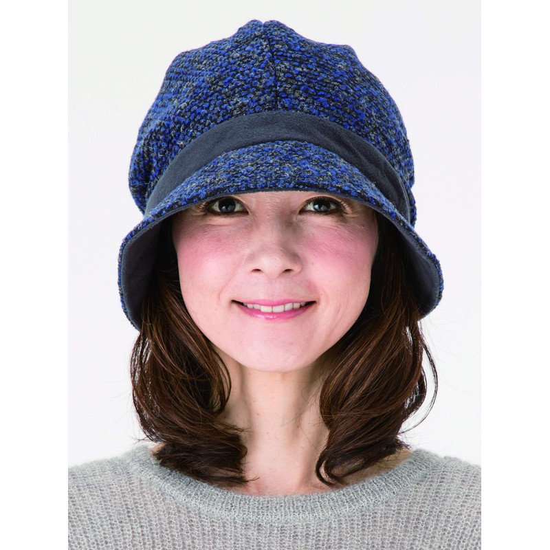 Warm Small Face Crochet Hat Navy