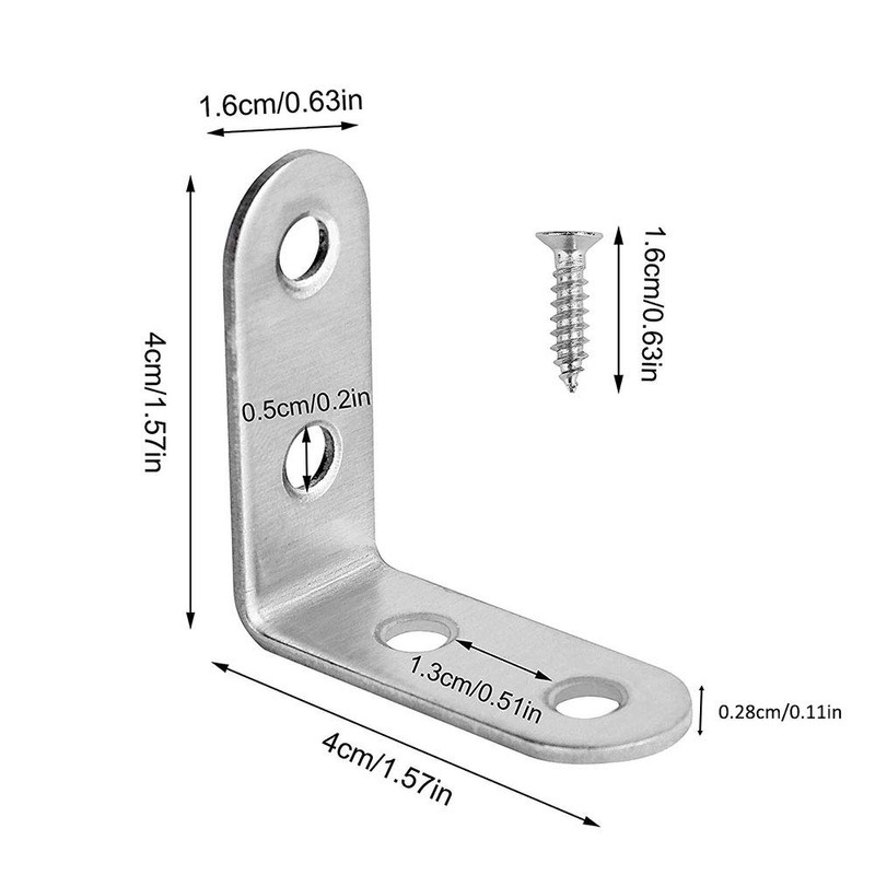 Angle Metal 20 Pieces, Steel Angle, Angle Connector Wood, Metal