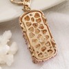 Sparkling Convertible Vehicle Rhinestone Keychain, Car Keyring Pendant, White, 5,5